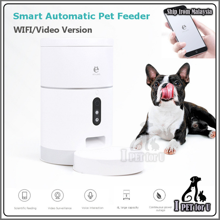 ELS Smart Automatic Pet Feeder, Wifi/Video Version, Quantitative