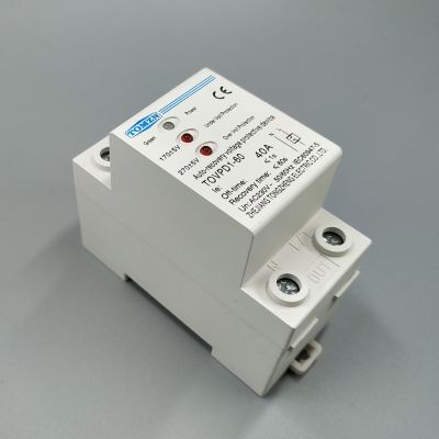 【✆New✆】 Chukche Trading Shop 40a 230V Din Rail 3 Led รีเลย์ป้องกันมากกว่าแรงดันไฟฟ้าเชื่อมต่ออัตโนมัติและใต้แรงดันไฟฟ้าเครื่องปกป้องป้องกันอุปกรณ์