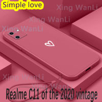 สำหรับ สำหรับเคสโทรศัพท์ Realme C11 2020 Simple White Love Case โทรศัพท์มือถือป้องกันกรณี