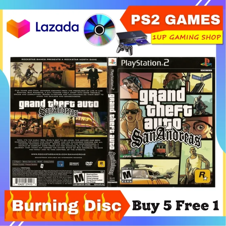 Kaset Dvd Game Ps2 Gta San Andreas Lazada Indonesia