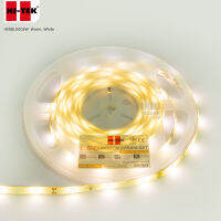 ไฟ LED เส้น ชิพ 3528 HI-TEK แสงนวล Warm White 3,000K 1.8W/M DC 12V ม้วน 5 เมตร [ เฉพาะไฟเส้น ไม่มีชุดหม้อแปลง 12V ] รับประกัน 1 ปี [ออกใบกำกับภาษีได้]