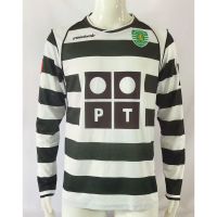 เสื้อกีฬาแขนยาว ลายทีมชาติฟุตบอล Lisbon 01-03 Season สไตล์วินเทจ แห้งเร็ว ไซซ์ S-XXL AAA