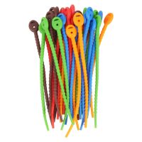 Silicone Cable Ties,Durable Zip Ties, Bag Seal Clips, Cable Straps, Bread Ties, Rubber Twist Ties for Home Office