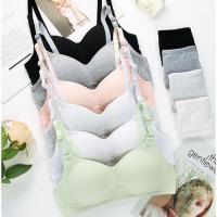 Ladies Underwear Soft Cup Girl Cute Bra College Student Korean Version Candy Underwear High School Students Developmental Underwear 7OEN