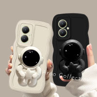 Phone Case เคส VIVO Y27 Y78 4G 5G 2023 แคนดี้สีสันใบใหญ่น่ารักลายการ์ตูนนักบินอวกาศเคสขาตั้งพับได้เลนส์ฝาครอบซิลิโคนนิ่มป้องกันการกระแทก