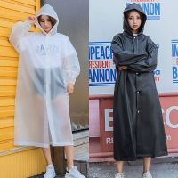 Men Women Raincoat Portable Non- Light Frosted EVA Rain Coat