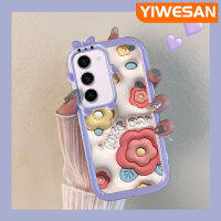 Chenyyka เคสป้องกัน S20เป็นพิเศษสำหรับ S23,เคสแฟชั่น3D ลายดอกไม้สีรุ้งสีสันสดใสป้องกันมอนสเตอร์ตัวน้อยน่ารักเลนส์กล้องถ่ายรูปเคสมือถือกันกระแทกและรอยขีดข่วนเคสกันตก