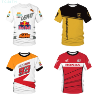 New！Red Honda 2023！Lamborghini logo 2023 # 93 baju lengan pendek, tertcetak 3D, terlalu besar, fashion pria dan wanita. High quality products （Freeprinting of names）