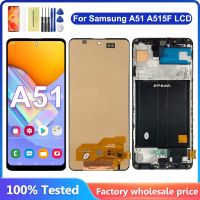 Kualitas Tinggi A51 Tampilan Dengan Bingkai เหมาะสำหรับ Samsung Galaxy A51 A515 A515F A515W Tampilan Lcd Layar UH Digitizer