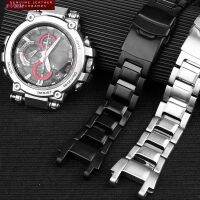 ☊ สแตนเลสสตีลสายนาฬิกาสำหรับ G-Shock MTG-B1000 Men Matte Metal Solid Watchband สร้อยข้อมือ