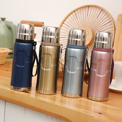 304-Cup Insulation Cup Double-Layer Stainless Steel New Portable Portable Pocket Small Tea Maker Portable Cup 【Bottle】
