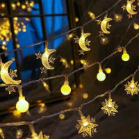 LED String Lights USB Curtain Lights Room Decorations Stars Moon Lights Fairy Lights Party Christmas Decorations