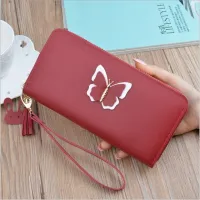 【⊕Good quality⊕】 ehun8 เคสกระเป๋ามีซิปกระเป๋าสตางค์หนังสำหรับผู้หญิงแบบยาวสินค้าในท้องถิ่นกระเป๋าถือสตรีกระเป๋าใส่นามบัตรโทรศัพท์