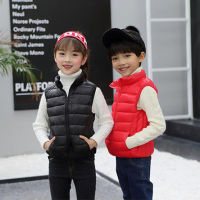 Child Waistcoat Winter Coats Children Outerwear Warm Cotton Turtleneck Baby Boys Girls Vest For Age 3-12 Years Old