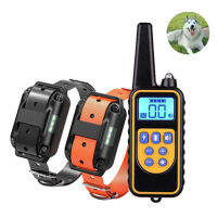 Electric Dog Training Collar 800m Pet Remote Control Waterproof Rechargeable Vibration with LCD Display Suitable for All Dogs