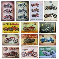 motorcycle Metal Sign Vintage Plaque Tin Sign Wall Decor For Garage Club Plate Crafts Art Poster Parts