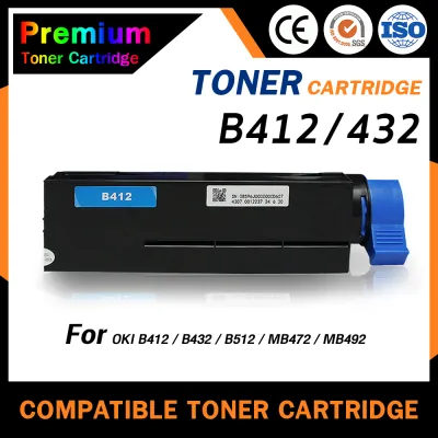 HOME Toner หมึกเทียบเท่าสำหรับรุ่น OKI B412/412/B432/432 สำหรับ OKI B412/B412dn/B432/B432dn/B512/B812dn/MB472/MB492/MB562