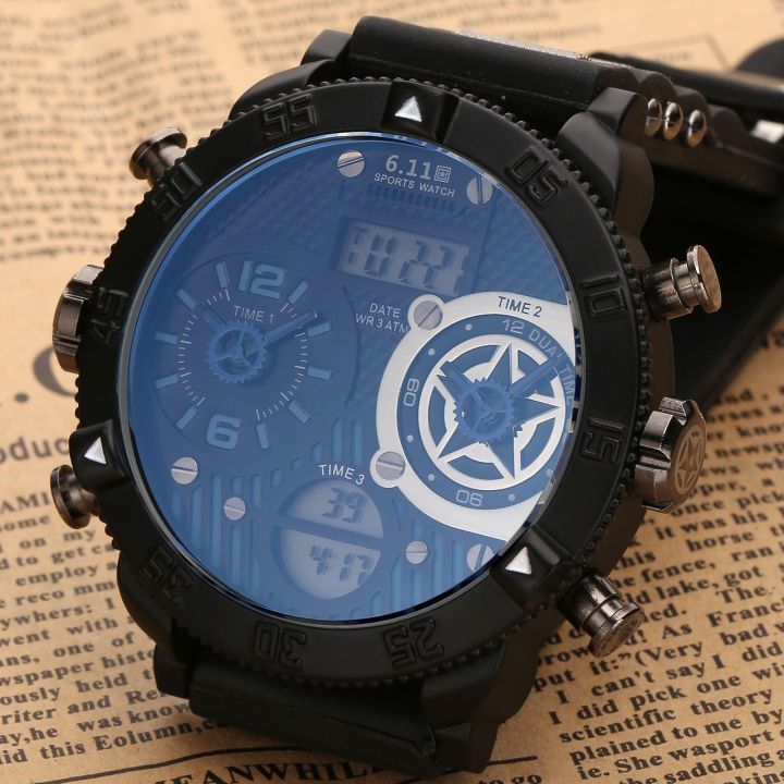 cod-watch-source-factory-silicone-belt-multi-functional-three-movement-electronic-sports-waterproof-luminous
