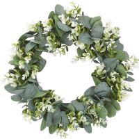 [ดอกไม้ประดิษฐ์ร้อน688] Corona De Eucalipto Para Decoración Hogar Plantas Artificiales Fondo ผนัง Ventana Suministros De Fiesta De Boda Regalos Diy Navidad