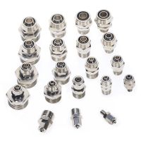 Pneumatic Connector Tube Air Fitting fast push 4 6 8 10 12mm Hose fast twist air Lock Nut pass-through fittings 1/8 1/4 3/8