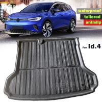 ด้านหลัง Boot Liner Tailored Cargo ถาด Trunk สำหรับ VW ID.4 ID4 2020 2021 2022 2023พรมรถจัดแต่งทรงผม Heavy Duty