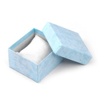 [COD] จัดหากล่องสร้อยข้อมือ หมอนฟองน้ำขนาดเล็กในตัวกล่องของขวัญสีฟ้าสำหรับของขวัญ