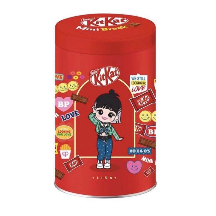จัดส่งทันที (พร้อมส่ง 9 กระปุกสุดท้าย ️ ️) Lisa Kitkat x blackpink