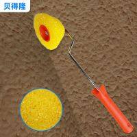 [Kiki tool store] 3inch Orange Texture Corner Roller Brush for Wall Decorative Foam Paint Design Sponge Art Lacquer Tools Handle