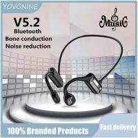 ○❧♛ YOVONINE TWS Bone Conduction Wireless Headphones Stereo Sports Headset Bluetooth Compatible Earphone Hands Free Mic for Phone