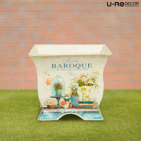 U-RO DECOR กระถางดอกไม้ รุ่น BAROQUE-S ขนาดสินค้า W15 x D15 x H13 CM.