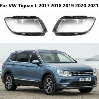 เลนส์สีอ่อนไฟหน้ารถด้านขวาซ้ายฝาครอบแบบใสสำหรับ VW Tiguan 2009 2010 2011 2012ฝาครอบโคมไฟ