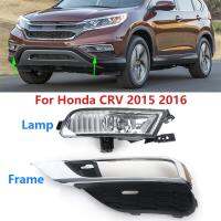 Xps ไฟตัดหมอกฝากระโปรงหน้าสำหรับ Honda CRV CR-V 2015 2016กรอบติดขอบไฟเดย์ไลท์เวลากลางวันไฟตัดหมอก