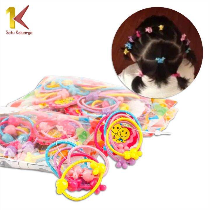 Satu Keluarga Ikat Rambut Anak Anak C9 Karet Ikat Rambut (50 PCS