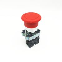 6Pcs BS542สีแดงหัวเห็ดฉุกเฉินหยุดปุ่มกด Latching Switch Turn To Release 1 NC หมุนรีเซ็ต22มม. รูยึด