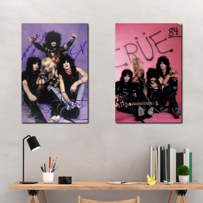 Motley Crue Band Singer Canvas Art-พิมพ์โปสเตอร์สมัยใหม่สำหรับตกแต่งผนังในห้องนอนครอบครัว