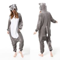 COD SDFGDERGRER Autumn Winter Casual Flannel Onesies Hoodie Jumpsuit Wolf Spiderman Cartoon Pajamas Animal Sleepwear