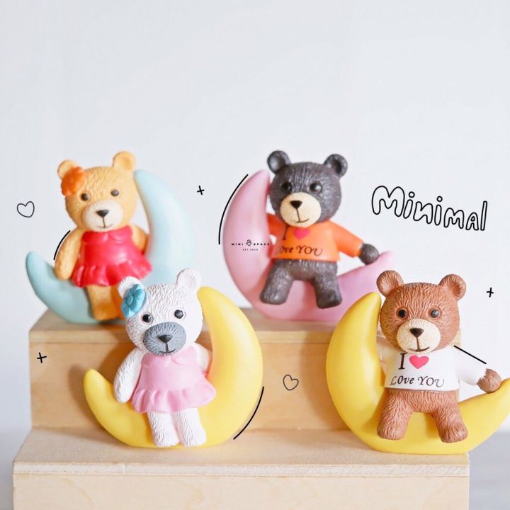 moon-bears-ตุ๊กตาหมีน้อยบนดวงจันทร์-4-แบบ-ตุ๊กตาจิ๋วรูปหมีน้อย-ตุ๊กตาหมีน้อยแต่งสวน