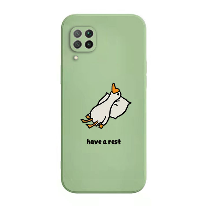 เคส-huawei-nova-8i-7i-case-เคสการ์ตูนน่ารักเป็ดเคสซิลิโคนเหลว-flocking-ฝาครอบโทรศัพท์ป้องกัน-เคสโทรศัพท์