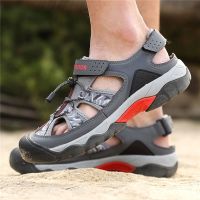 【CW】 Men Sandals Classic Fashion Large Size Beach New Breathable Flat Outdoor Non slip Wading Shoes