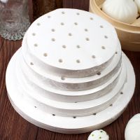 50Pcs Round Air Fryer Paper 18/19/20/21/22/23cm Disposable Non-Stick Baking Papers Steamer Air Fryer Pad Kitchen Utensils