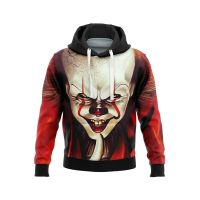 Fun Halloween Clown 3D printed hoodie 2023 Hip hop male/female personality street wear horror movie tracksuit