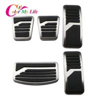 Color My Life Stainless Steel Car Pedal Pad Cover AT MT Pedals for Mitsubishi ASX Outlander Lancer EX Eclipse Cross Pajero