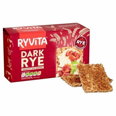 Import Foods🔹 Ryvita Dark Rye Crunchy Breads 200g ไรย์วิต้า ขนมปังอบกรอบชนิดแผ่น รสดาร์ค 200 กรัม