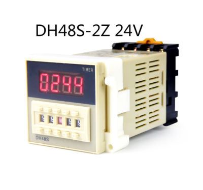 ดิจิตอลจอแสดงผลรีเลย์ DH48S-2Z สองชุด Delay รายชื่อ DH48S-2Z 24V พร้อมฐาน
