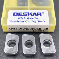 10PCS 100% DESKAR APMT160420PDER-GW LF6018 Mill Carbide Milling Milling Inserts เครื่องกลึง CNC APMT160420 APMT1604