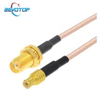 2PCS/LOT SMA Female Bulkhead to MCX Male Straight RF Cable Assembly MCX SMA RG316 Pigtail WIFI Extension Cable Coaxial Jumper