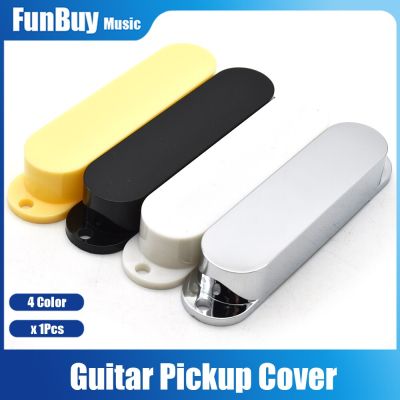 ‘【；】 1Pcs Single Coil ST Electric Guitar Pickup Cover ABS Guitar Pickup Case Holder Black/White/Yellow/Chrome