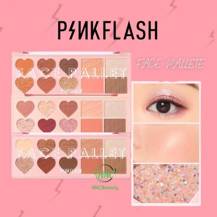 Pinkflash Pf M Multi Face Ohmylove Pallet Eyeshadow Blush Highlighter Contour In