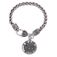 Skyrim Antique Tetragrammaton Pentacle Pentagram Pendant Bracelets Wiccan Talisman Pagen Amulet DIY Jewelry Bangle For Man