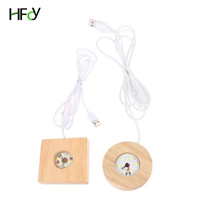 【YF】┇✟  Dispaly Base Glass Resin Ornament Night Lamp Rotating Display 6cm